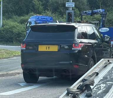 UK Number Plate 1 Y