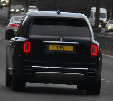 UK Number Plate 1 YV