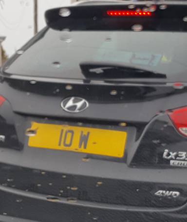 UK Number Plate 10 W
