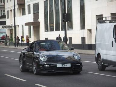 UK Number Plate 123 A