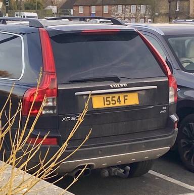 UK Number Plate 1544 F