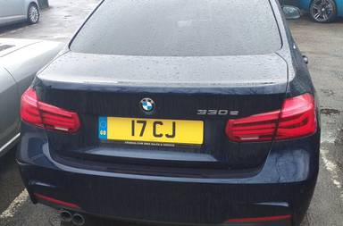 UK Number Plate 17 CJ