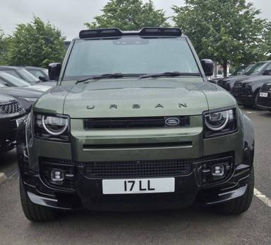 UK Number Plate 17 LL on a 2023 Grey Land Rover Defender Xdynamic Hse D Mhev A