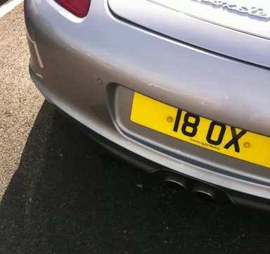 UK Number Plate 18 OX