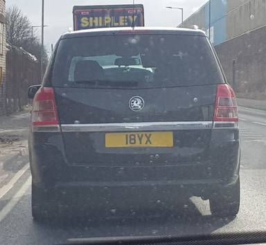 UK Number Plate 18 YX