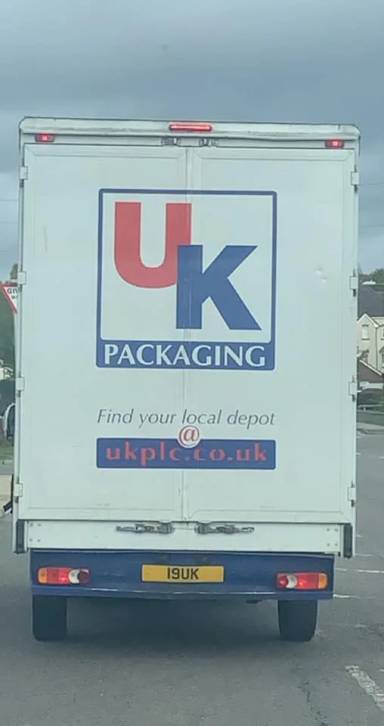 UK Number Plate 19 UK