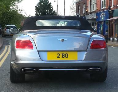 UK Number Plate 2 BO