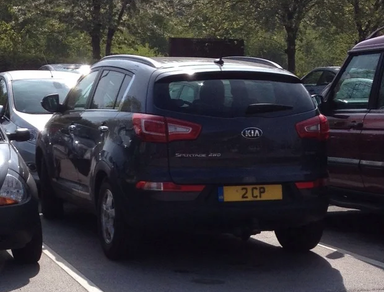 UK Number Plate 2 CP