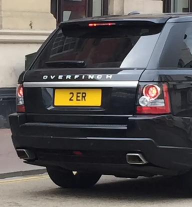 UK Number Plate 2 ER