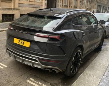UK Number Plate 2 EW