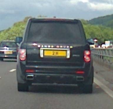 UK Number Plate 2 H on a 2022 Grey Bentley