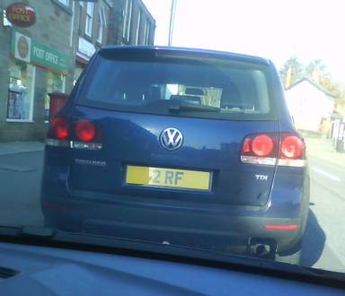 UK Number Plate 2 RF