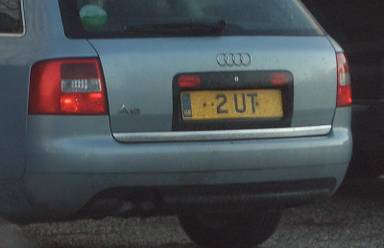 UK Number Plate 2 UT