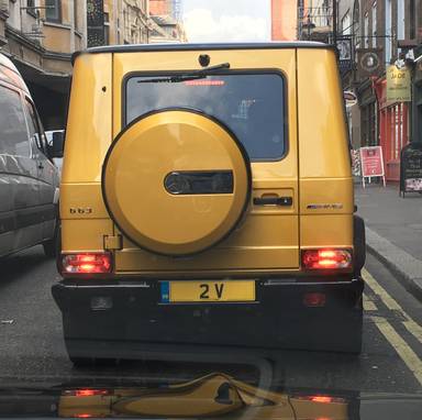 UK Number Plate 2 V