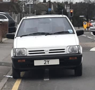 UK Number Plate 2 Y