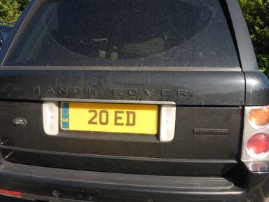 UK Number Plate 20 ED