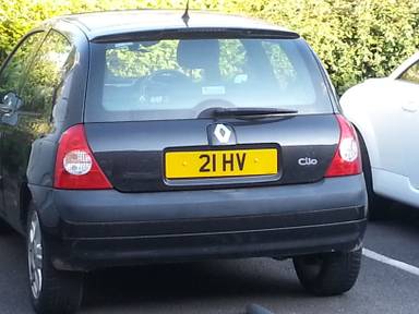 UK Number Plate 21 HV