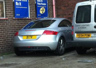 UK Number Plate 21 TV