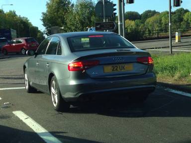 UK Number Plate 22 UK