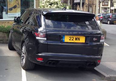 UK Number Plate 22 WN