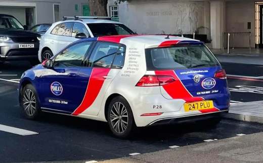 247 PLU number plate – Pimlico Plumbers