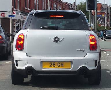 UK Number Plate 26 GH