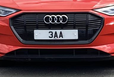 UK Number Plate 3 AA