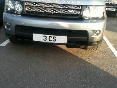 UK Number Plate 3 CS
