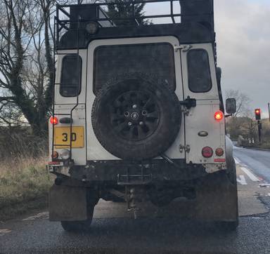UK Number Plate 3 D on a 2022 White Fiat