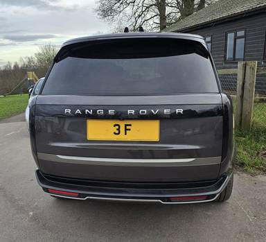 UK Number Plate 3 F