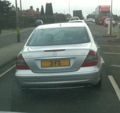 UK Number Plate 3 FS