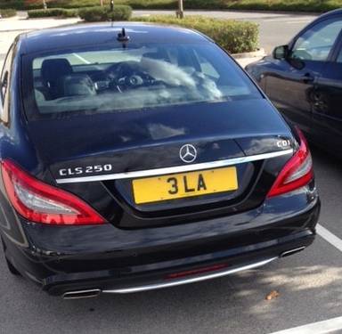 UK Number Plate 3 LA