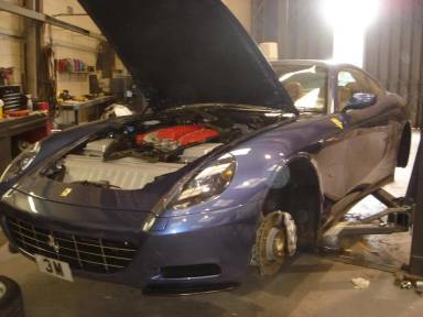 UK Number Plate 3 M on a 2016 Black Ferrari