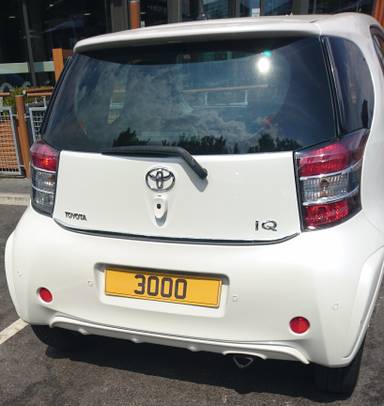 UK Number Plate 3 OOO
