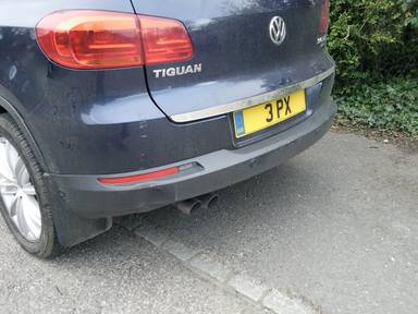 UK Number Plate 3 PX