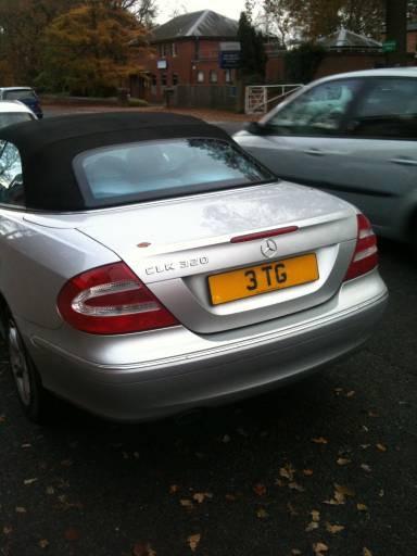UK Number Plate 3 TG