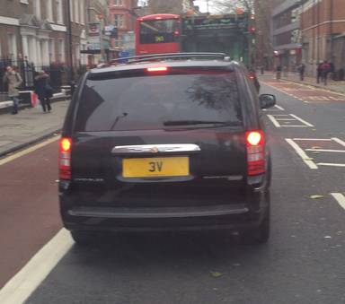 UK Number Plate 3 V