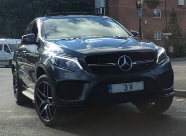 UK Number Plate 3 V