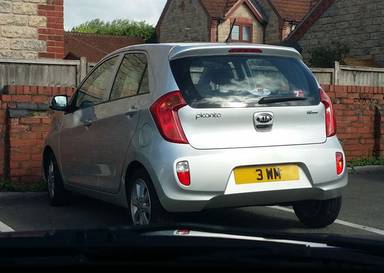 UK Number Plate 3 WM