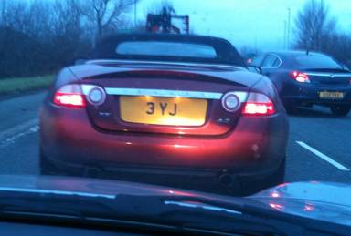 UK Number Plate 3 YJ