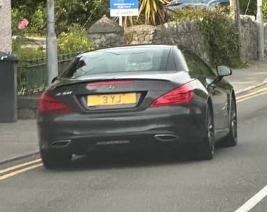 UK Number Plate 3 YJ