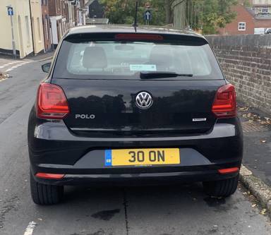 UK Number Plate 30 ON
