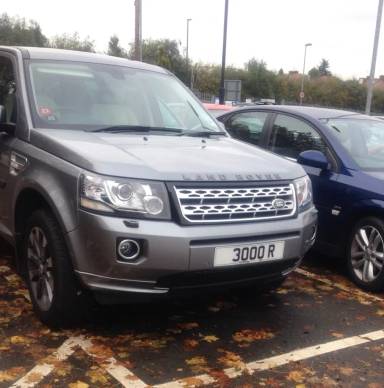 UK Number Plate 3000 R