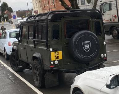 UK Number Plate 32 DD