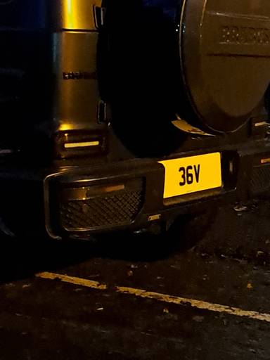 UK Number Plate 36 V