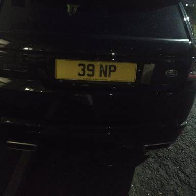 UK Number Plate 39 NP