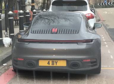 UK Number Plate 4 BY