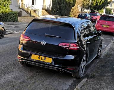 UK Number Plate 4 CM
