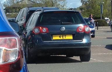 UK Number Plate 4 ET