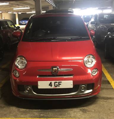 UK Number Plate 4 GF